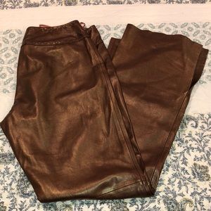 Cache Bronze leather pants. Size 12